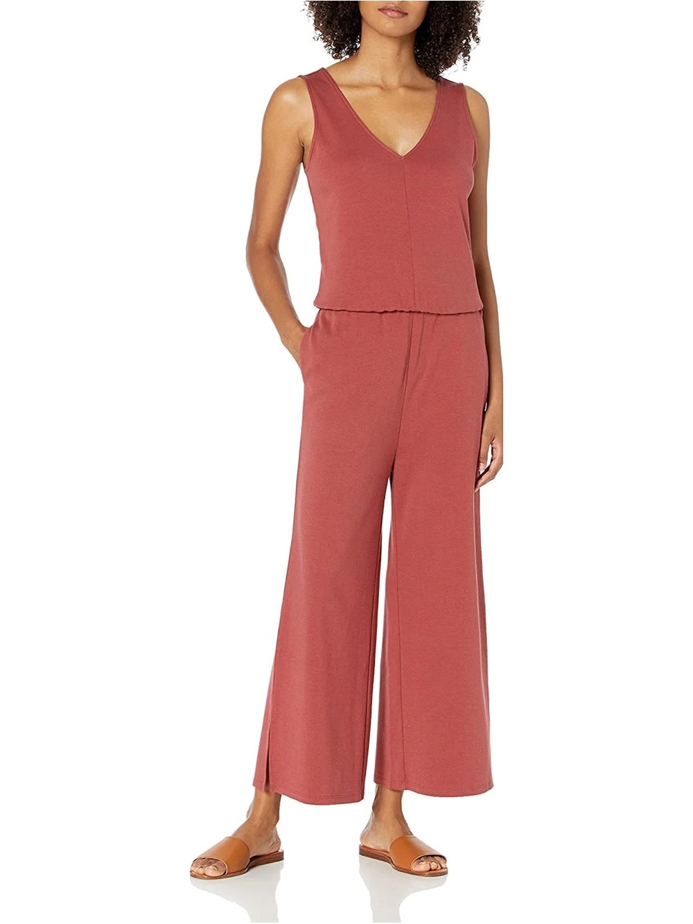 Daily Ritual Pima Cotton Wide Leg Jumpsuit size Small